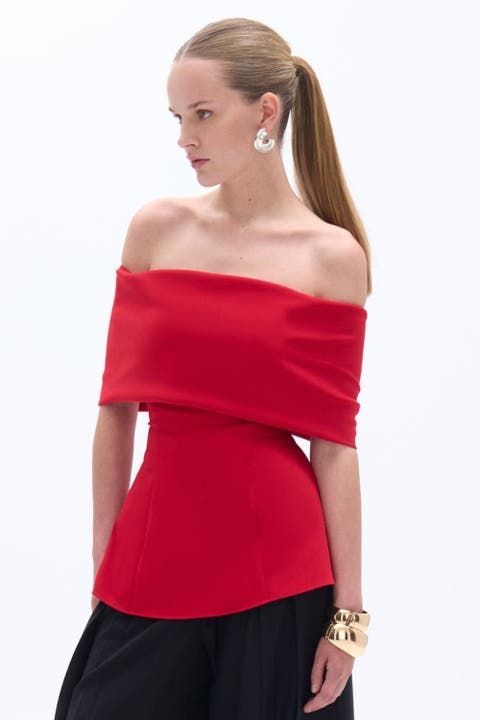 Women's Red Off the Shoulder Tops | Nordstrom Women's Red Off the Shoulder Tops | Nordstrom