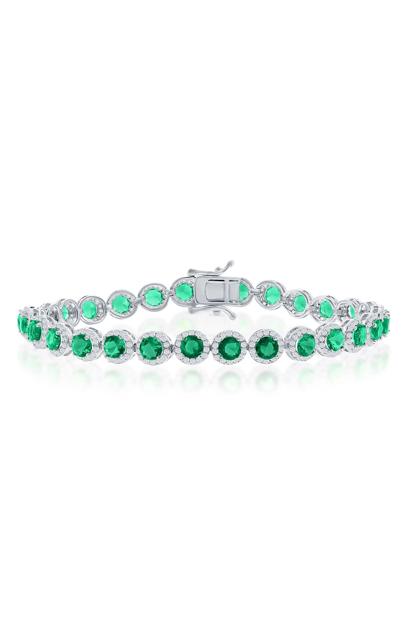 SIMONA Halo CZ Station Tennis Bracelet