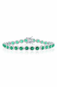 SIMONA Halo CZ Station Tennis Bracelet