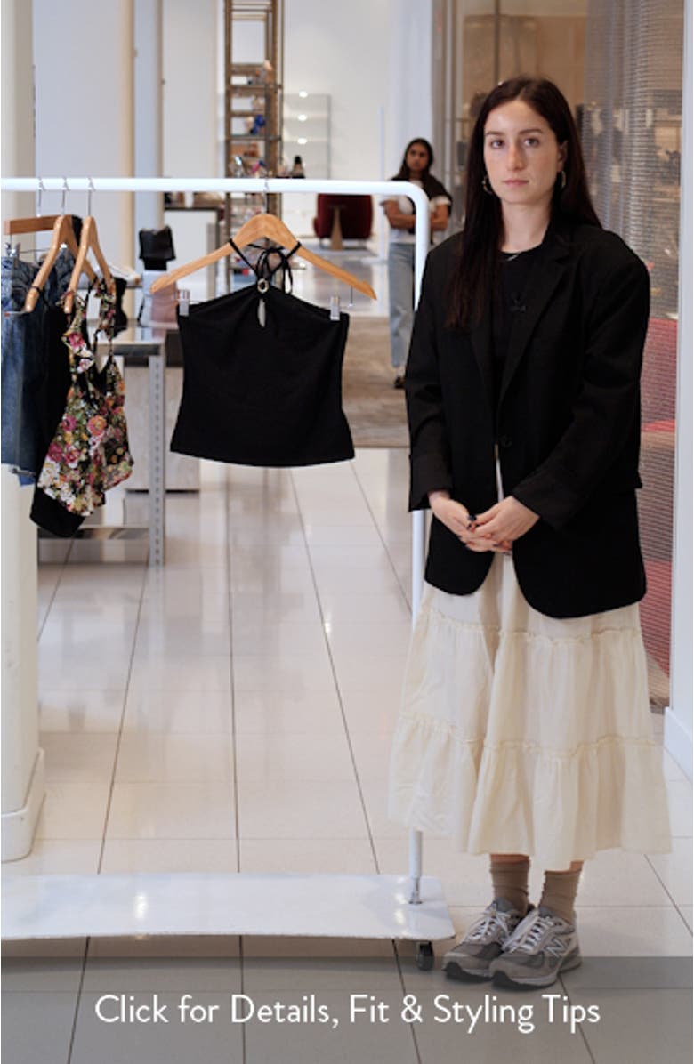 Juniper Brooch Jersey Halter Top, sales video thumbnail