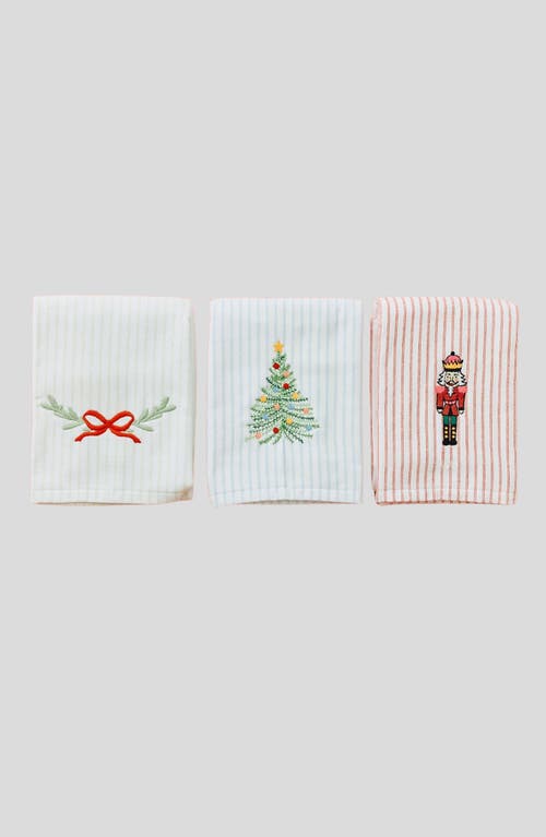 Weezie Assorted 3-pack Holiday Tea Towels In Multi