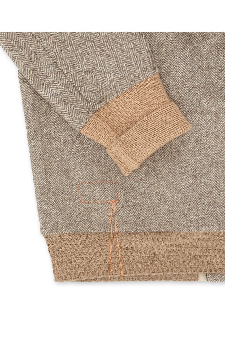 Fortela Herringbone Bomber Jacket, Alternate, color, Beige