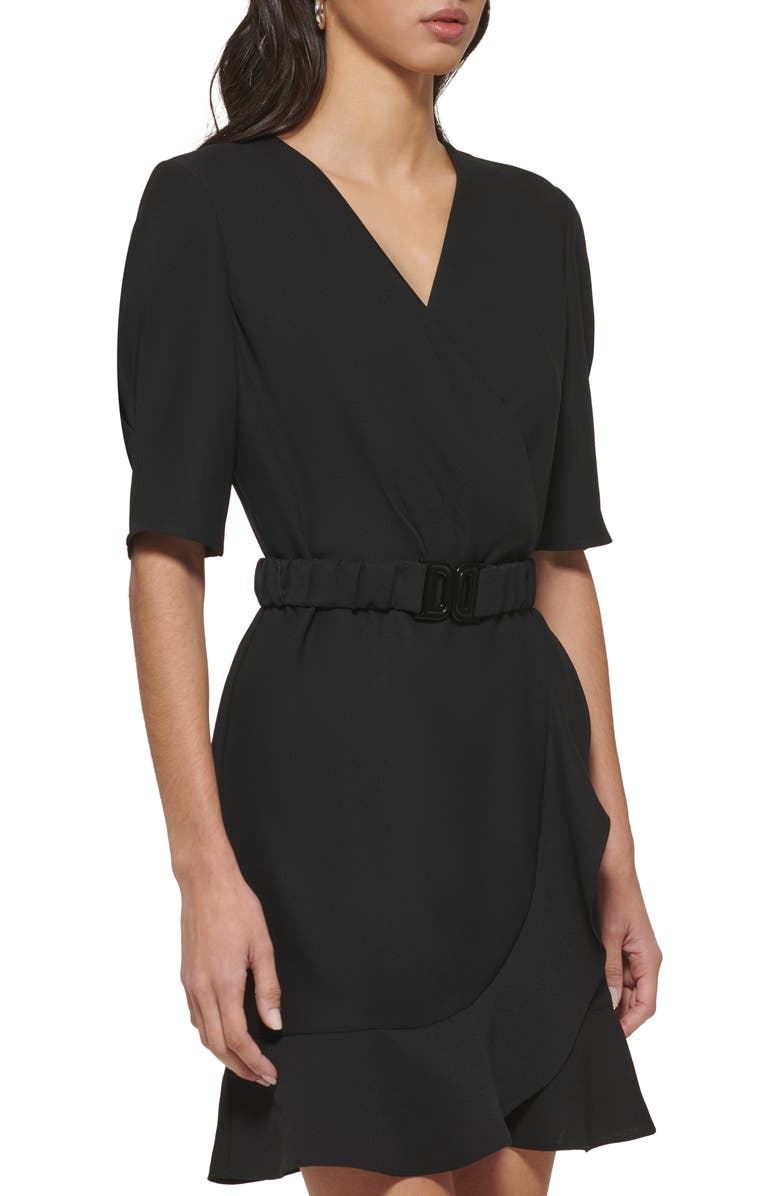 DKNY Belted Faux Wrap Dress, Alternate, color, 