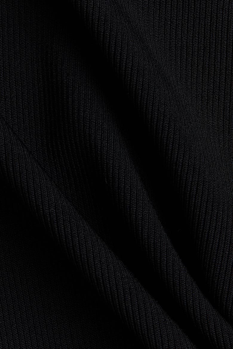 Ribbed Viscose Skirt, Alternate, color, Black