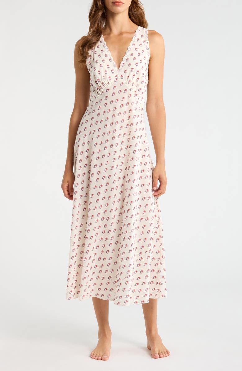 Reformation Lila Sleeveless Sleep Dress, Main, color, Laurel Canyon