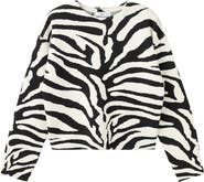 MANGO Zebra Print Sweater