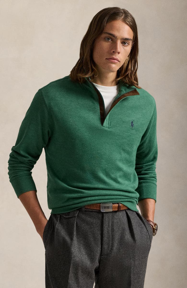 Polo Ralph Lauren Double Knit Jersey Half Zip, Alternate, color, 