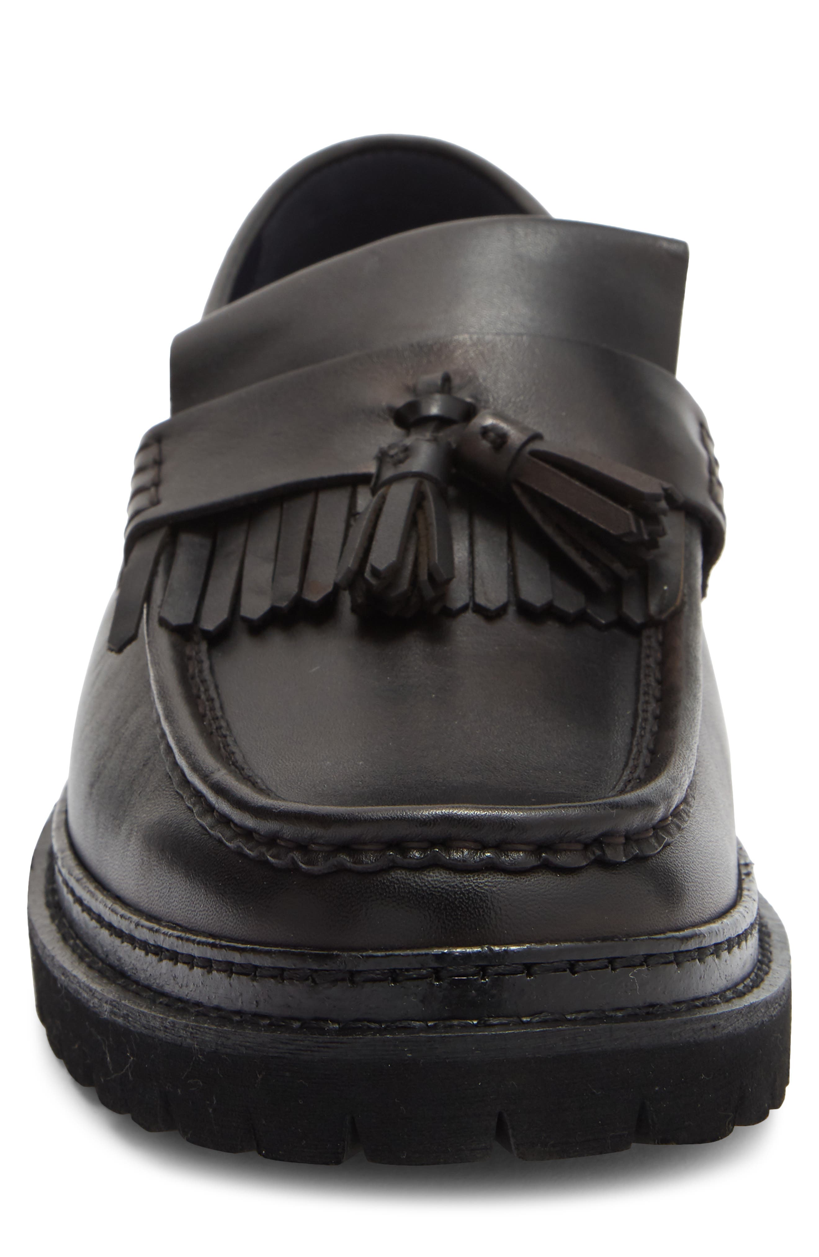 Ankara Kiltie Loafer, Alternate, color, BLACK LEATHER