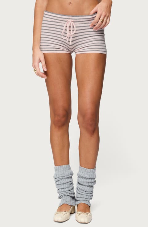 Lillian Stripe Knit Shorts