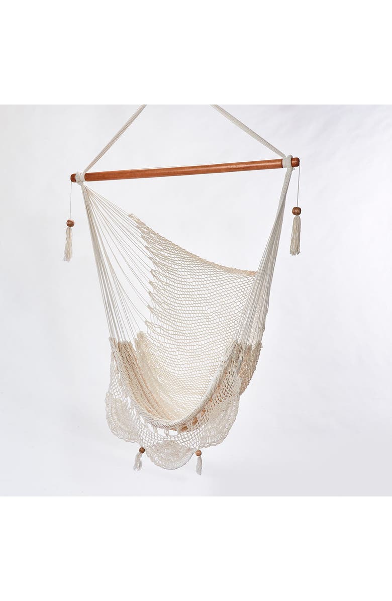 Ten Thousand Villages Summer Day Hammock Chair, Main, color, Ivory