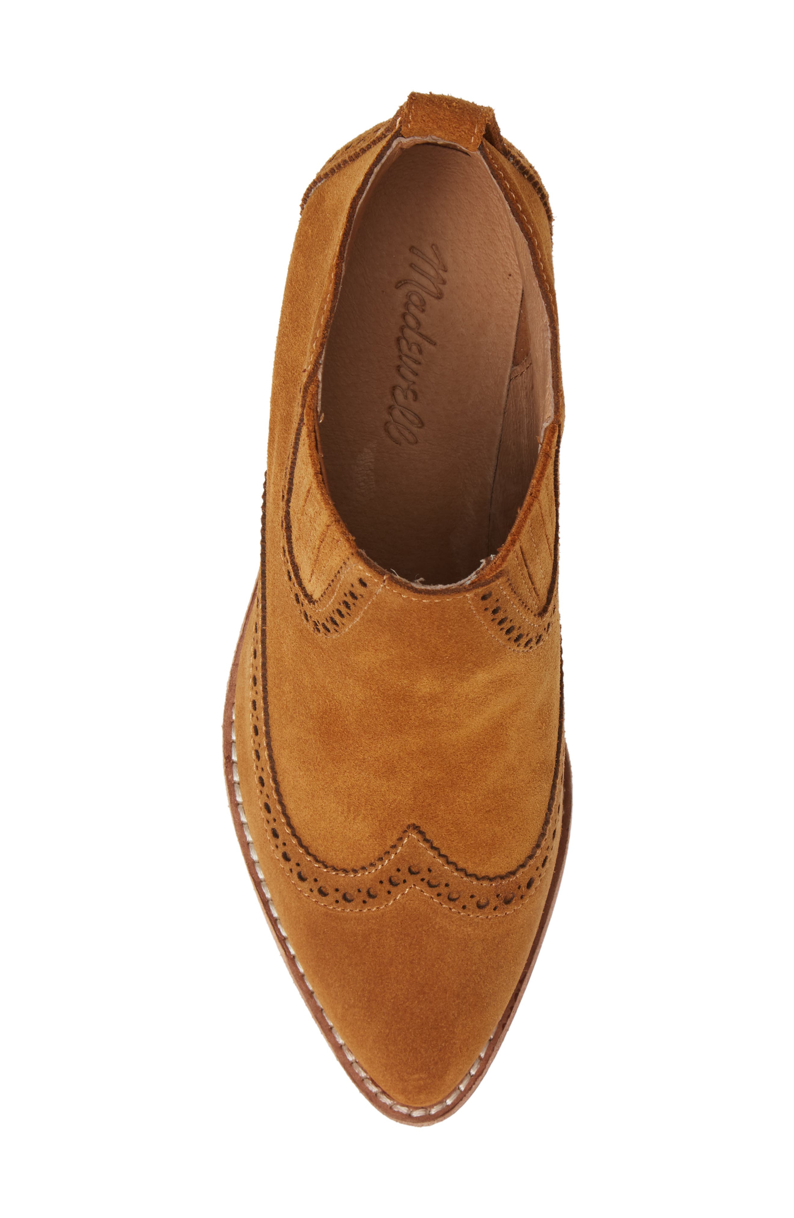 Grayson Brogue Chelsea Boot, Alternate, color, AMBER BROWN SUEDE
