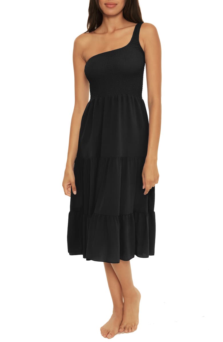 Becca Ponza Smocked Cover-Up Midi Dress, Main, color, 