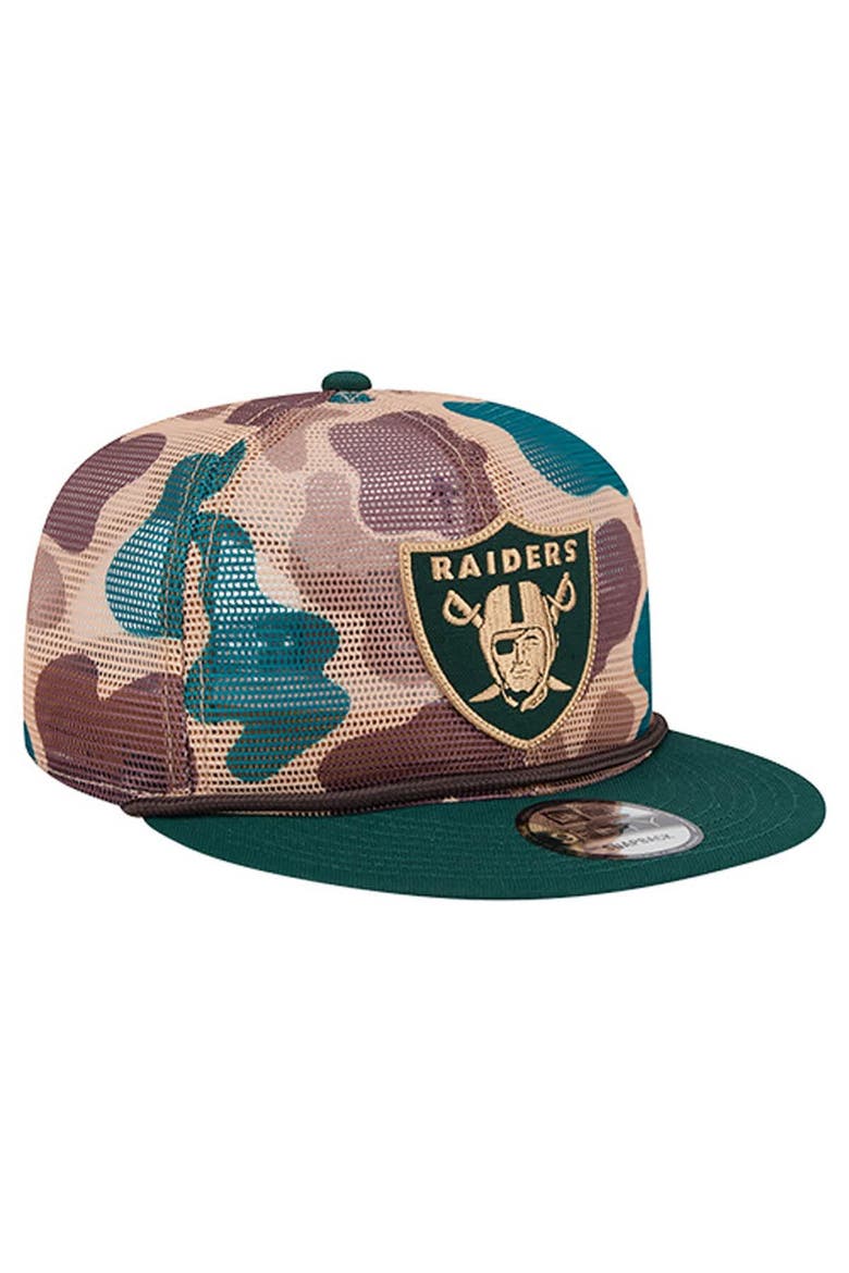 Men's New Era Camo Las Vegas Raiders Duck Camo 9FIFTY Snapback Hat, Alternate, color, Camo