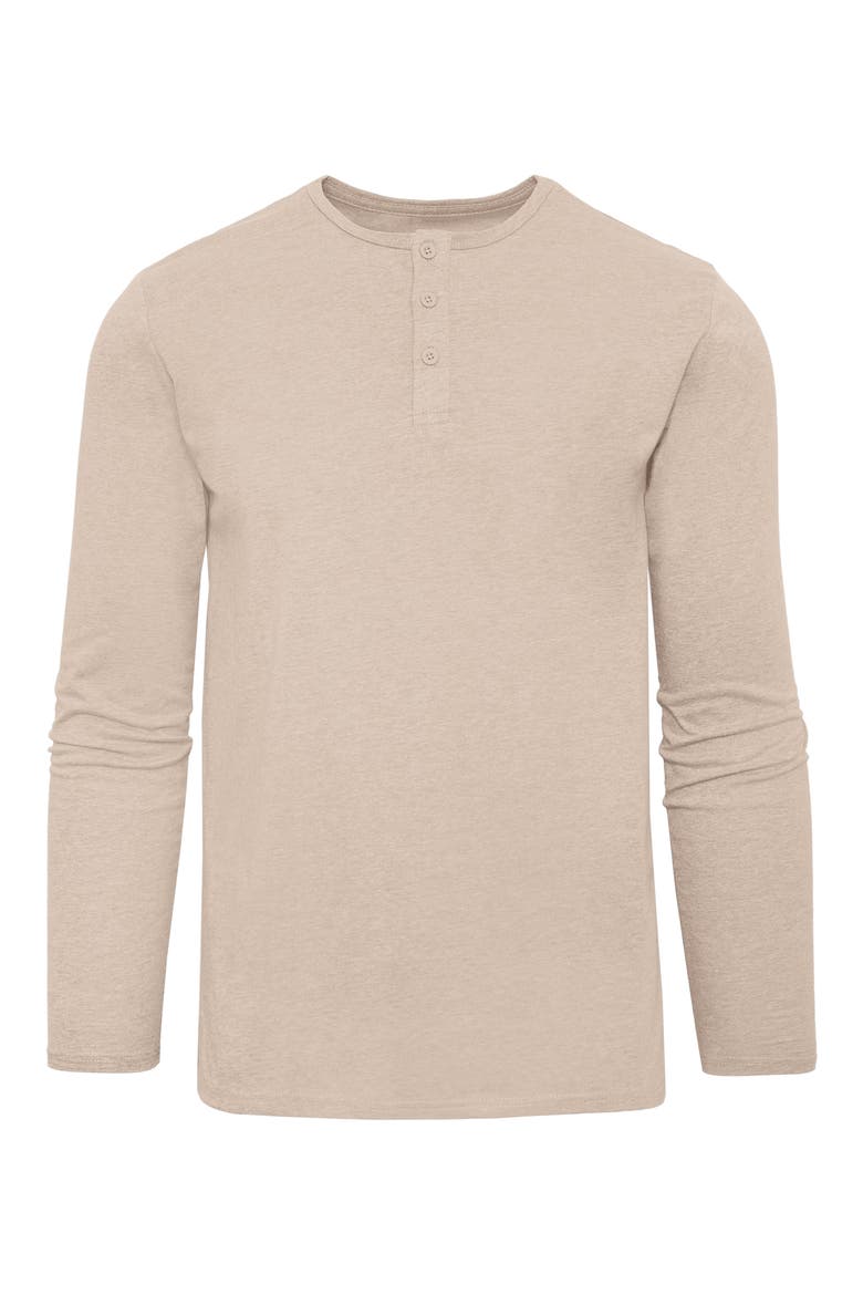 Classic Long Sleeve Henley, Alternate, color, HEATHER CAMEL