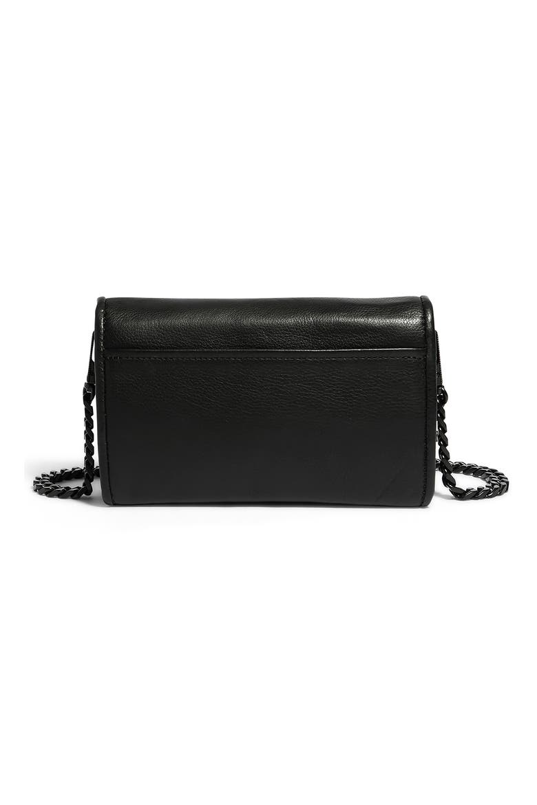 Kestenberg Fierce & Fab Leather Wallet on a Chain, Alternate, color, BLACK GLOVED TANNED