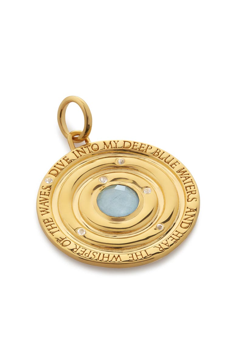 Monica Vinader Ocean Pendant Charm, Main, color, 18K Gold Vermeil