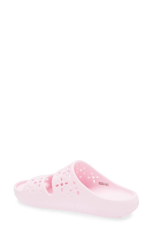 Crocs Classic Floral Cutout Slide Sandal In Pink