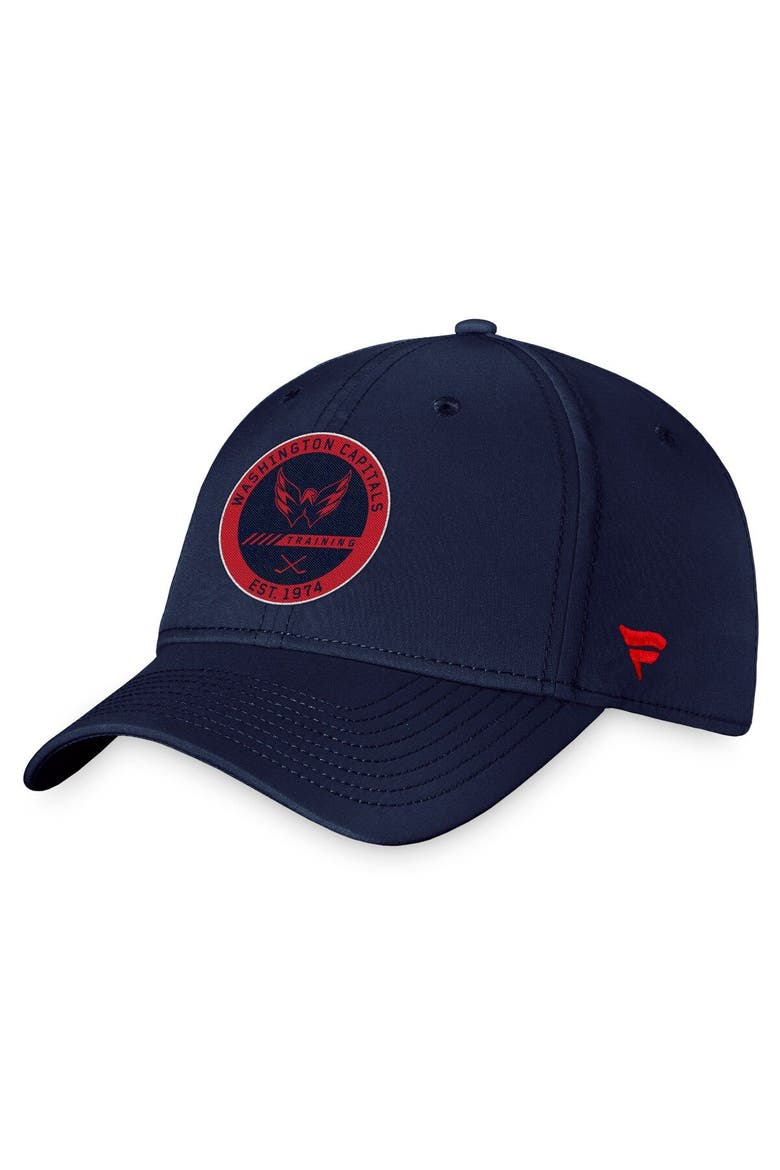 Men's Fanatics Branded Navy Washington Capitals 2022 Authentic Pro Training Camp Flex Hat, Main, color, Navy