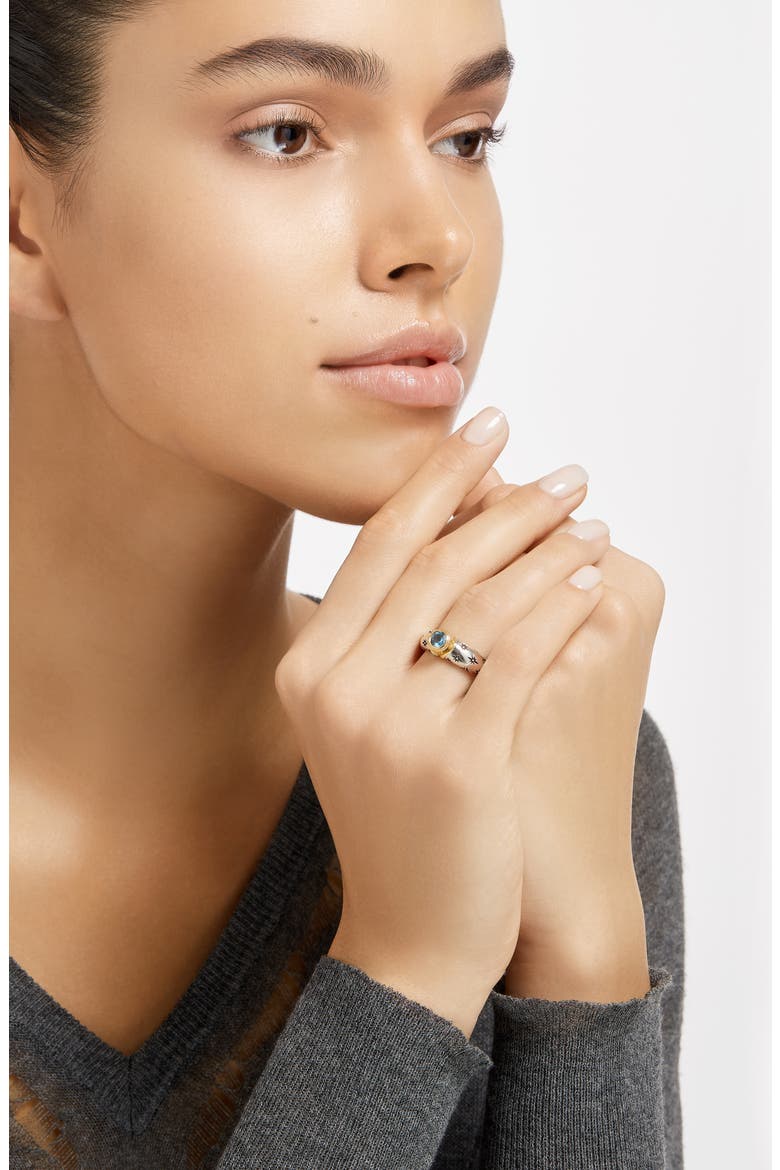 Blue Spinel Ring, Alternate, color, SILVER/ GOLD/ AQUAMARINE