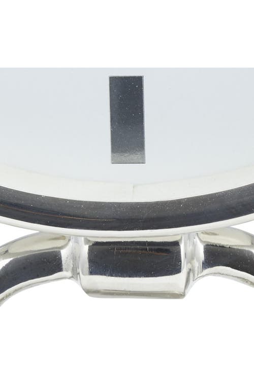 Vivian Lune Home Modern Stainless Steel Clock In Silver