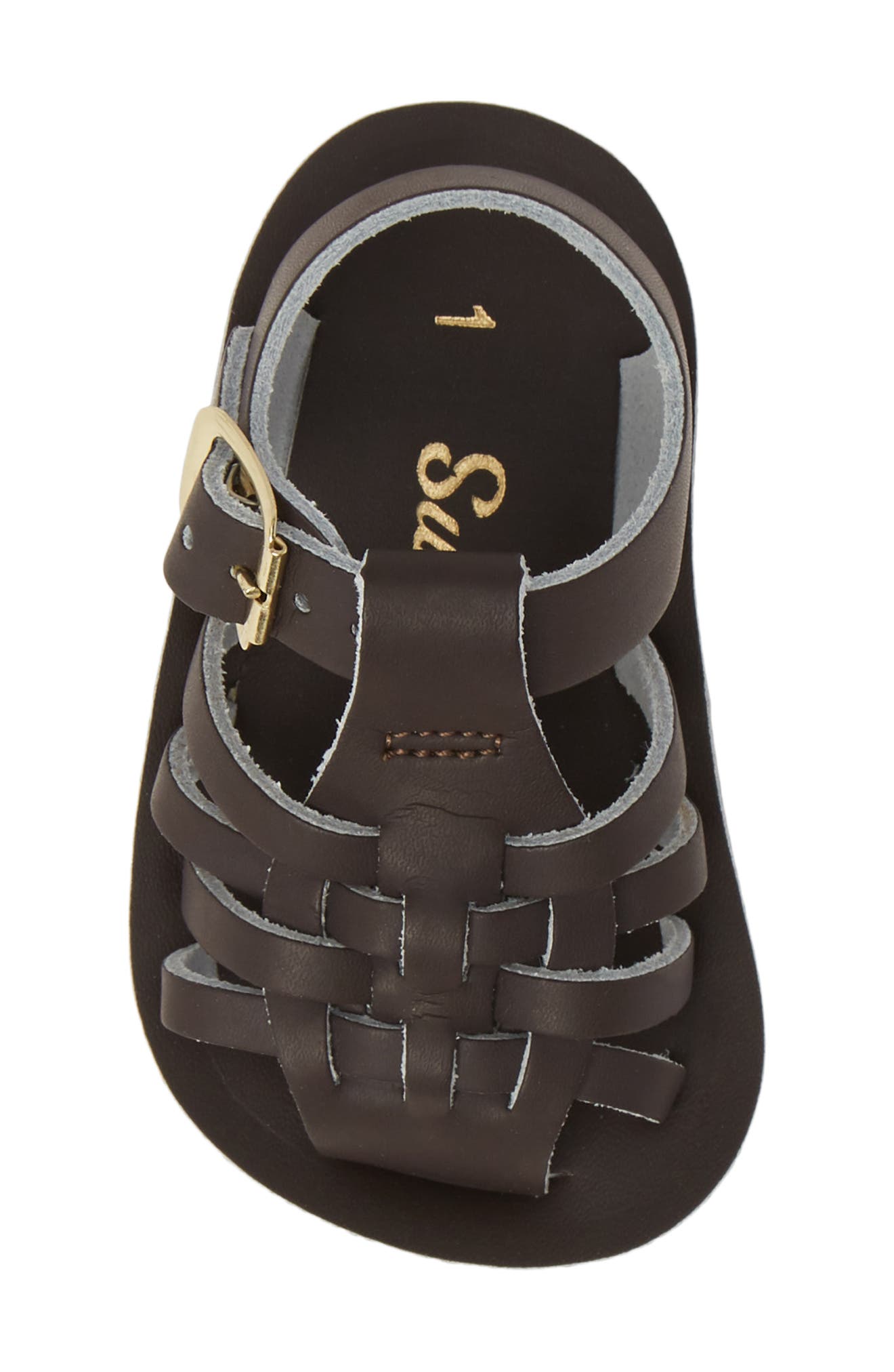 Water Friendly Fisherman Sandal, Alternate, color, BROWN