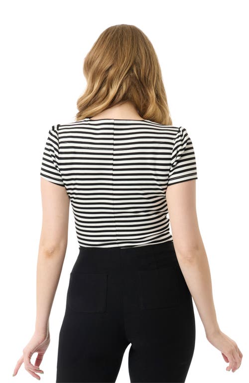 Unique Vintage Pentagon Collar Knit Top In Multi