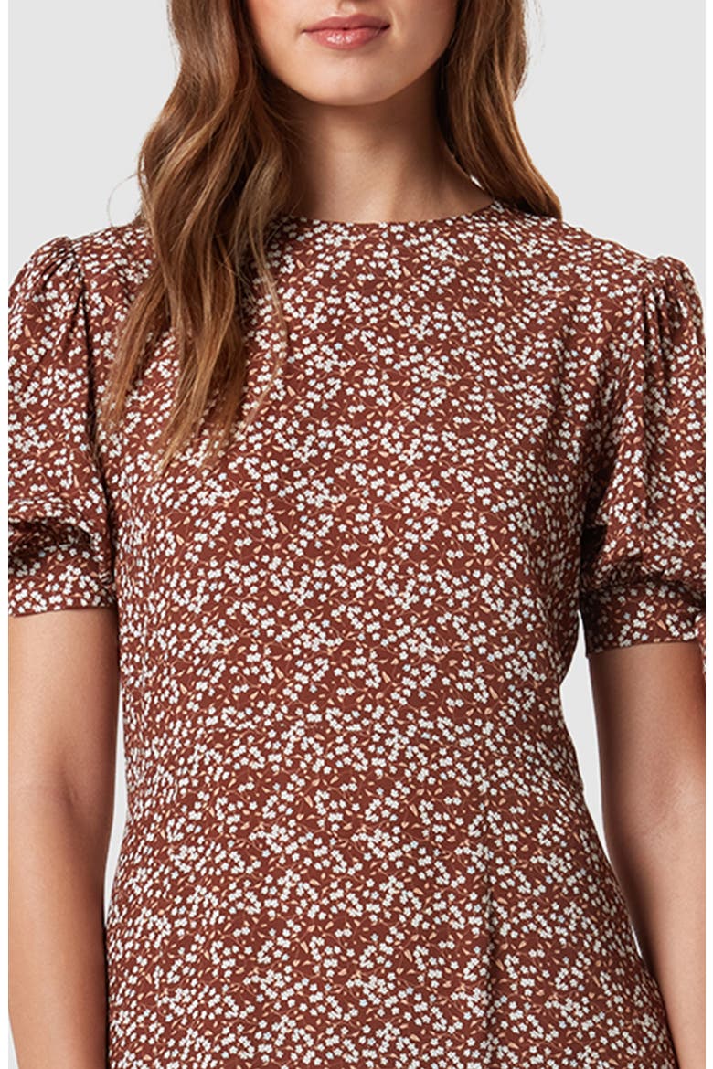 Jaime Tie Sleeve Midi Dress, Alternate, color, FLORAL VINE