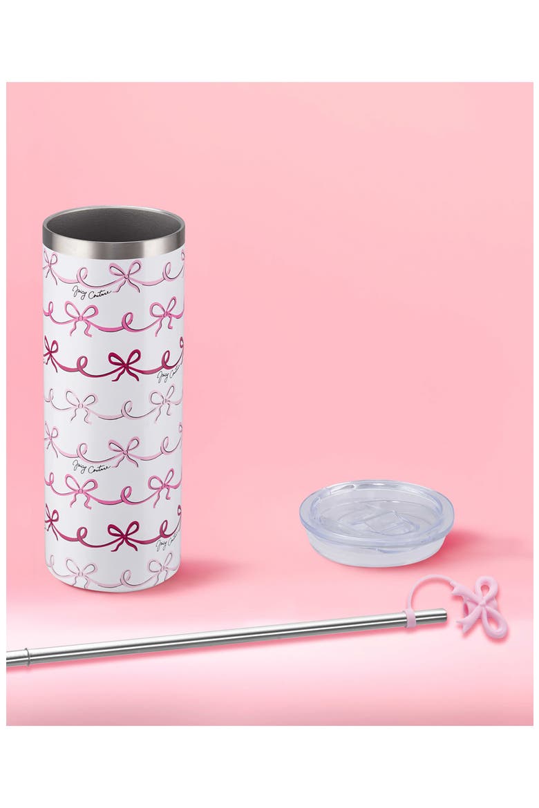 24-Ounce Glam Sip Water Bottle, Alternate, color, PINK DOODLE BOWS