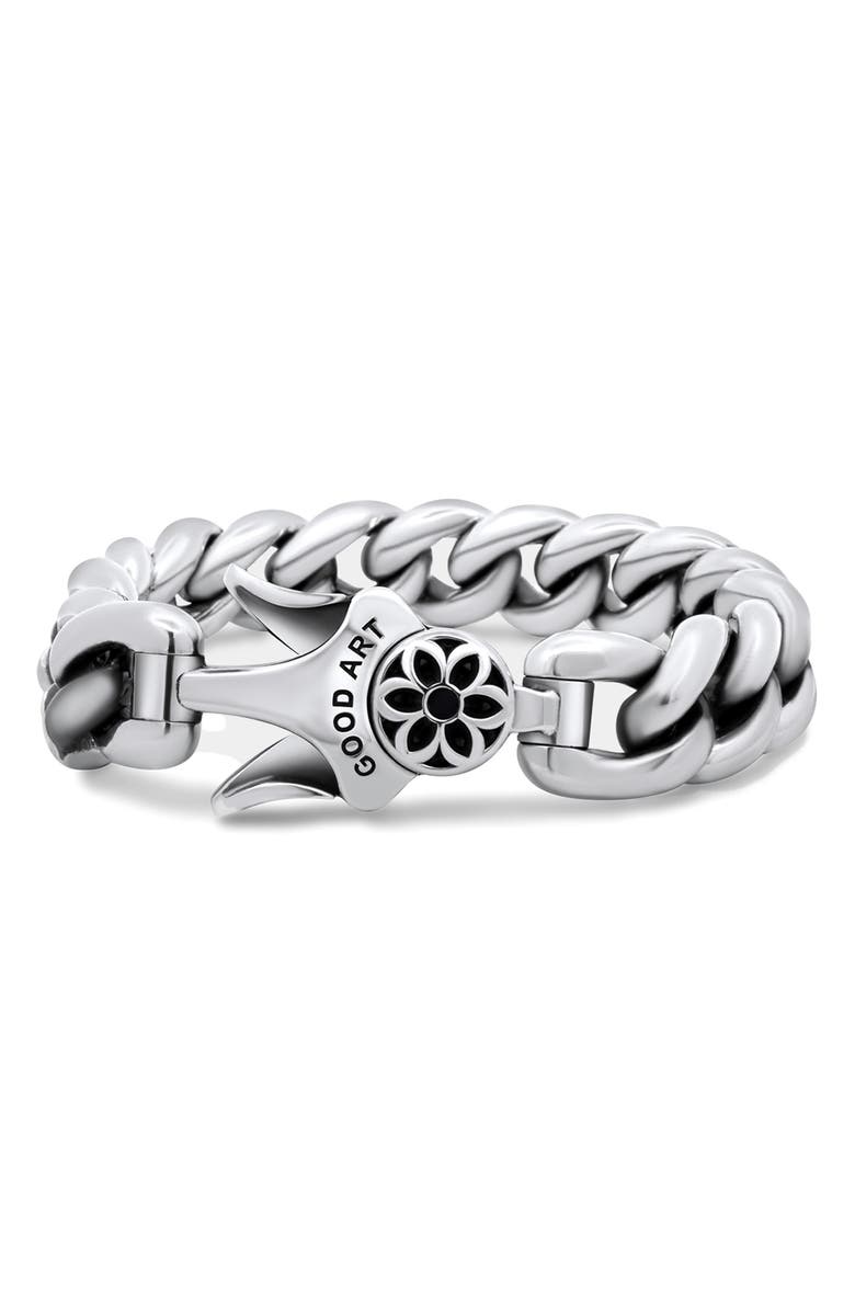Good Art Hlywd Men's Model 10 B Bracelet, Main, color, Sterling Silver