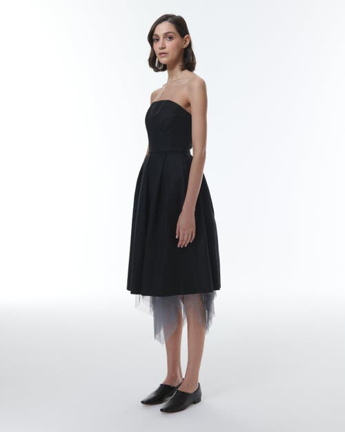 Theo The Label Aphrodite Dress With Tulle Hem In Black