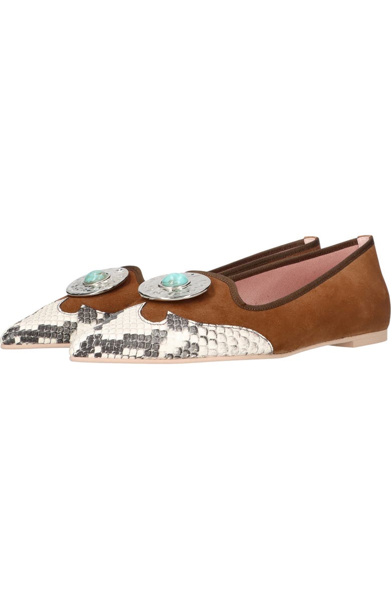 Pretty Ballerinas Cowboy Pointed Toe Loafer, Alternate, color, Brown