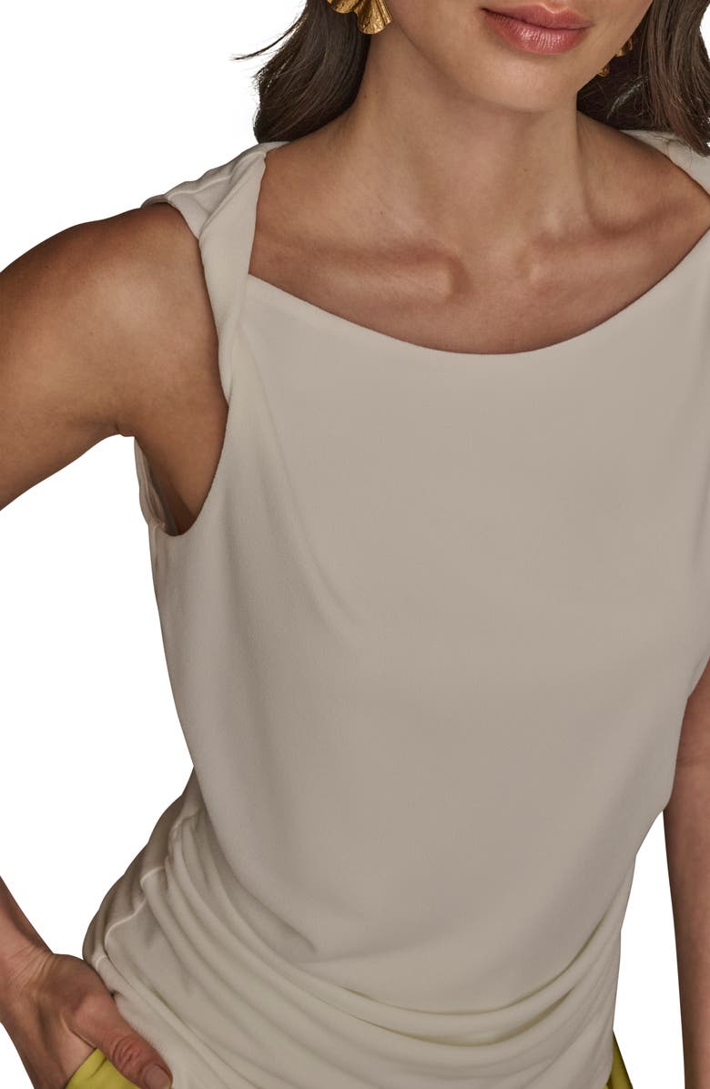 Donna Karan New York Twist Strap Ruched Tank, Alternate, color, 