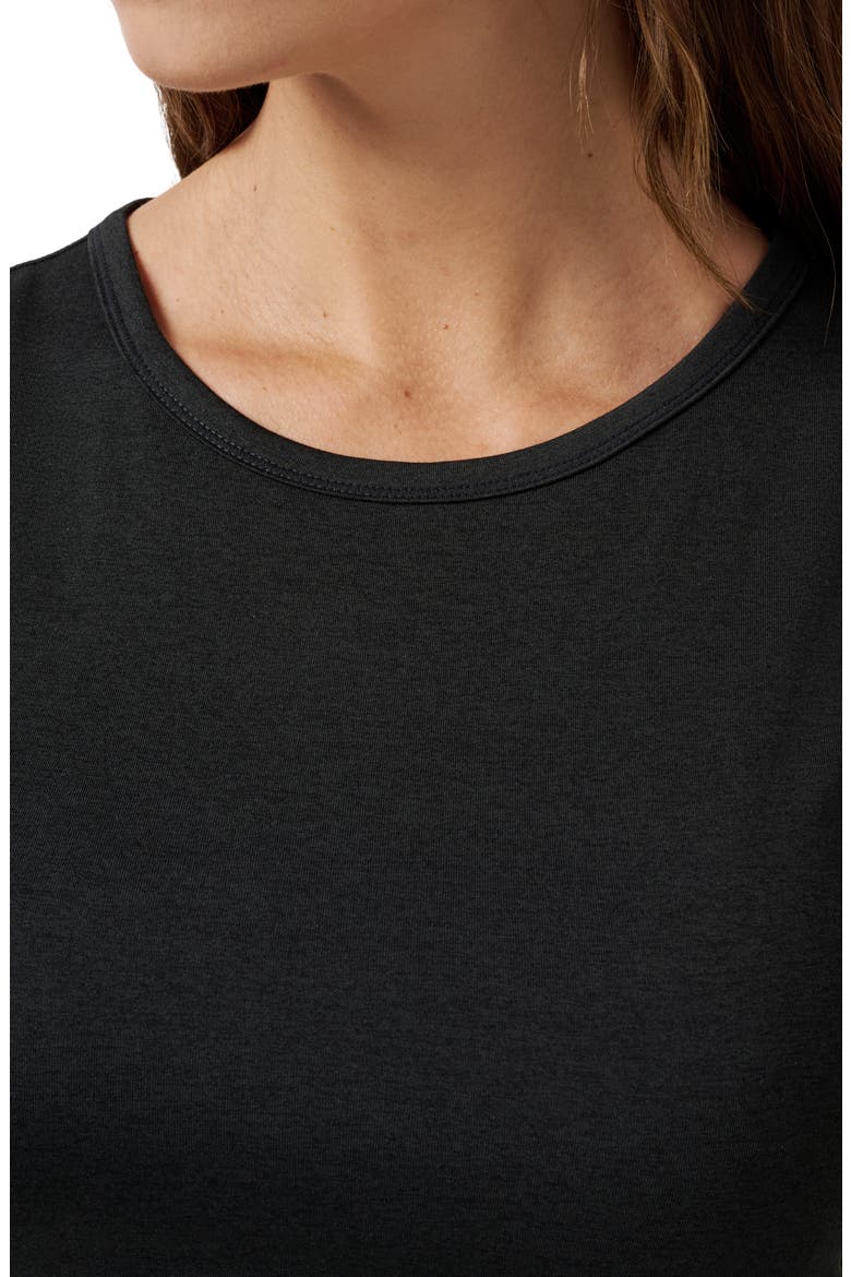 Skyline Ruched Jersey Tank, Alternate, color, HEATHER BLACK