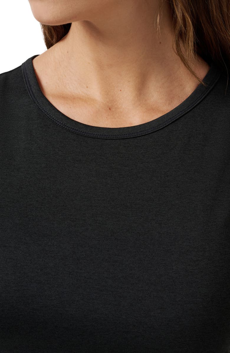 TravisMathew Skyline Ruched Jersey Tank, Alternate, color, Heather Black