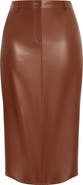 City Chic Aylani Faux Leather Midi Pencil Skirt