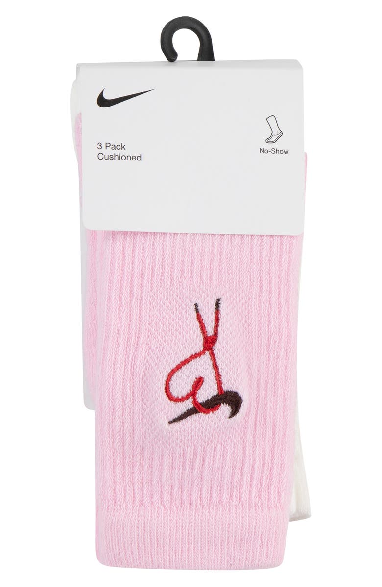 Nike Kids' 2-Pack C-Day Cushion Crew Socks, Alternate, color, Pink Foam