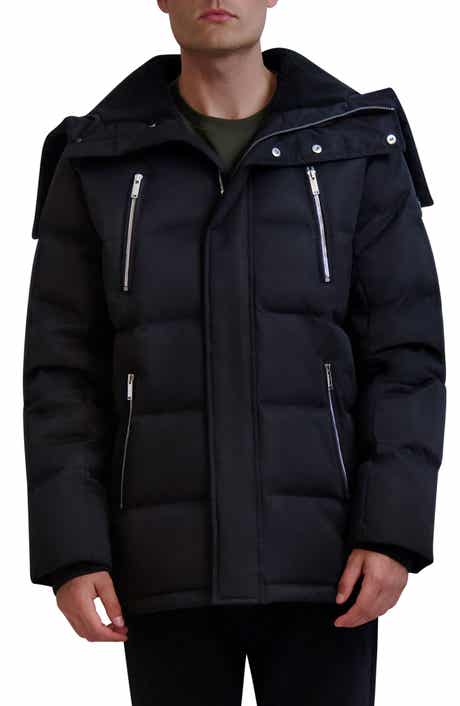 KARL LAGERFELD PARIS Faux Fur Lined Down & Feather Fill Quilted Jacket