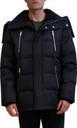 KARL LAGERFELD PARIS Faux Fur Lined Down & Feather Fill Quilted Jacket