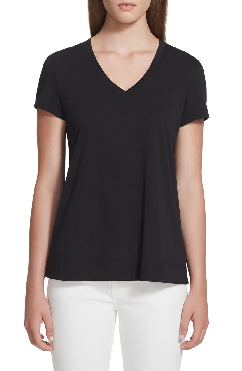 Lafayette 148 New York The Modern V-Neck T-Shirt, Main, color, 