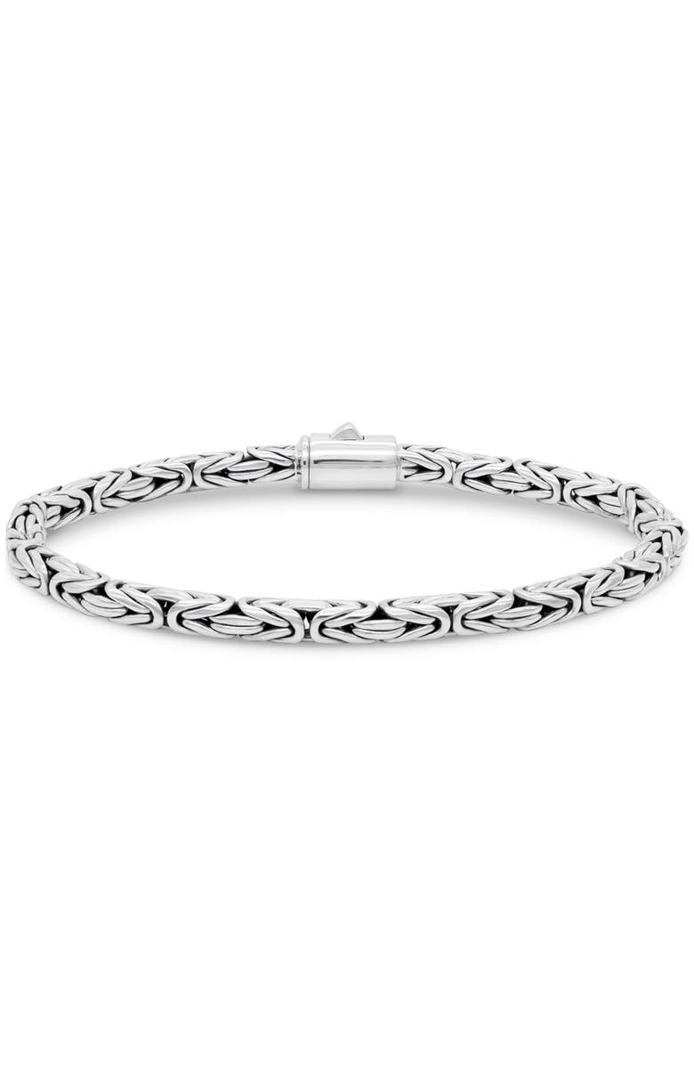 DEVATA Borobudur Round 4mm Chain Bracelet in Sterling Silver, Alternate, color, Silver