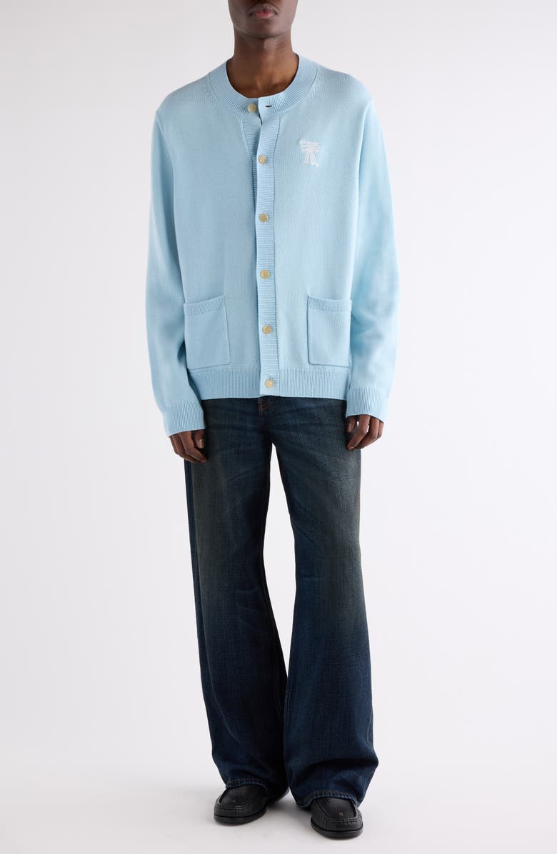 Acne Studios Kadave Merino Wool Cardigan, Alternate, color, Ice Blue