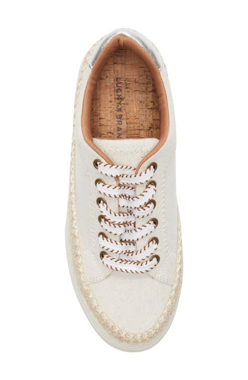 Shop Lucky Brand Cheynas Sneaker In Natural/platinum