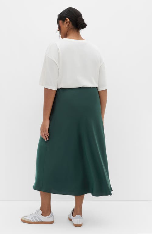 City Chic Miranda Midi Skirt In Green