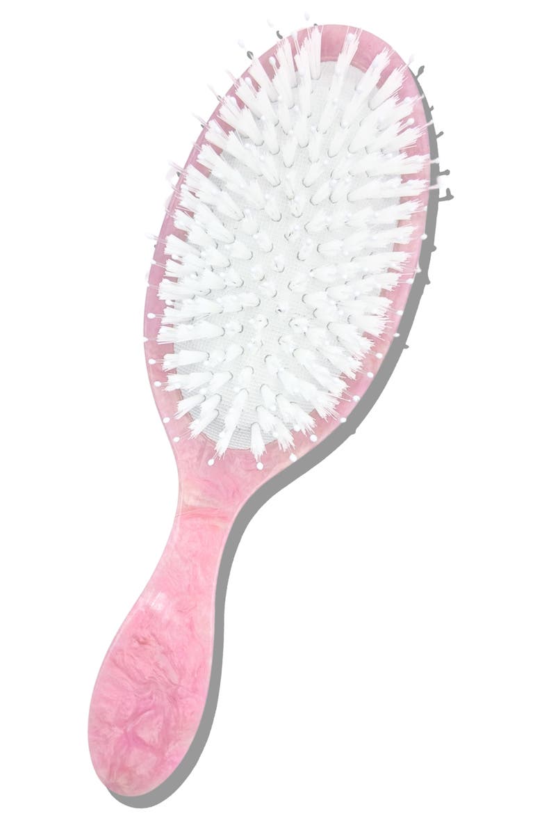 Solar Eclipse Hand Painted Vintage Rose Pink Amazing Hair Day Brush, Alternate, color, Pink