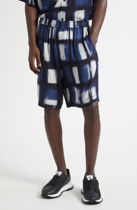 Afternoon Light Print Elastic Waist Bermuda Shorts