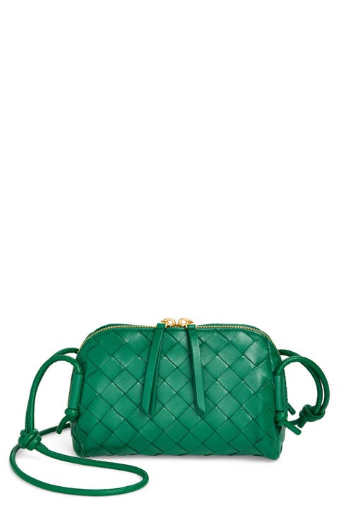 Mini Concert Intrecciato Leather Crossbody Bag