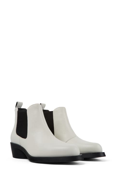 ショートブーツ・ブーティ CAMPERLAB Woman Flat ankle boots White Amazon.com | MOYOWEI Women's White Casual Leather Ankle