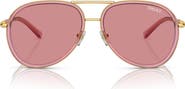 Versace 60mm Pilot Sunglasses