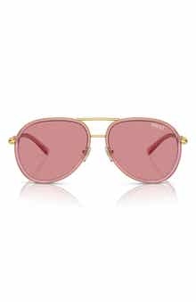 Versace 60mm Pilot Sunglasses