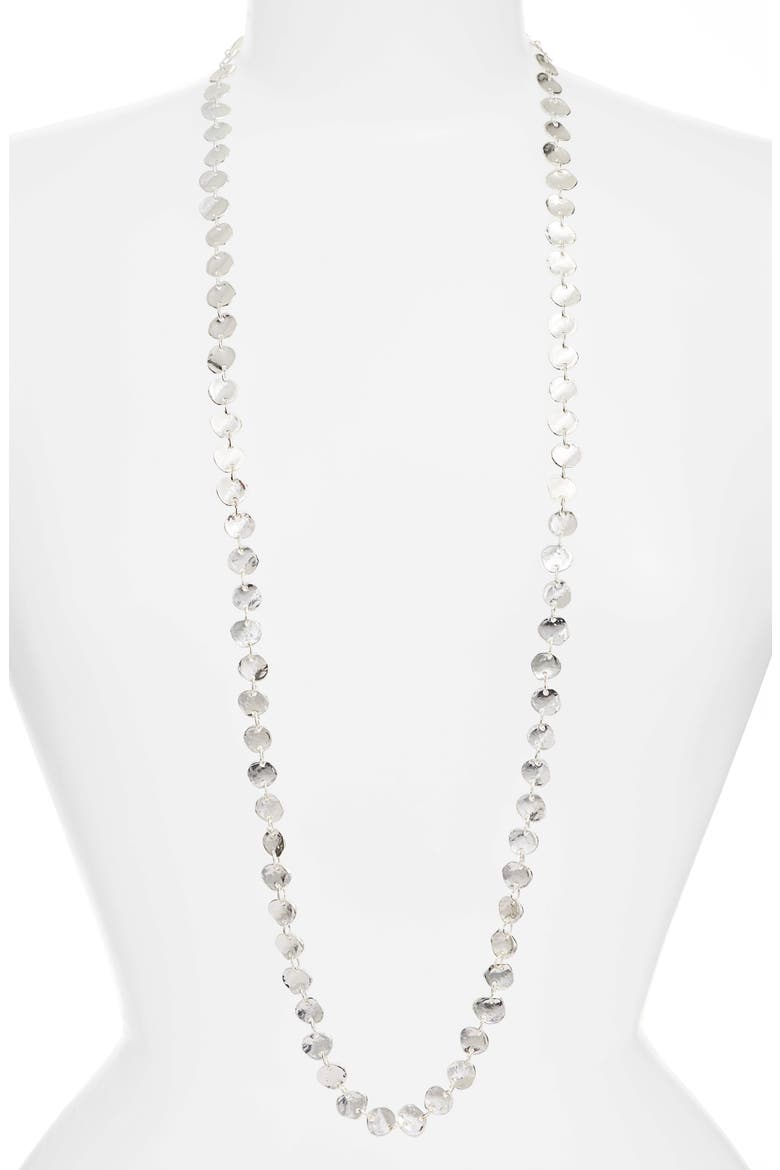 Sophia Long Necklace, Main, color, SILVER